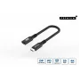 USB-C–USB-C-kaapeli MicroConnect USB3.2CC015EX, USB 3.2 Gen 2x2, 0,15 m, musta
