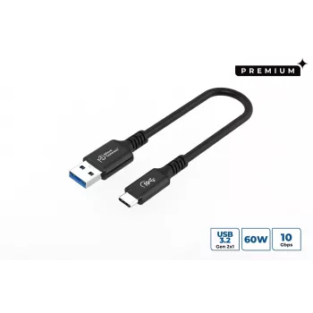 Microconnect USB3.2AC015 USB-kaapeli USB 3.2 Gen 2 (3.1 Gen 2) 0,15 m USB C USB A musta