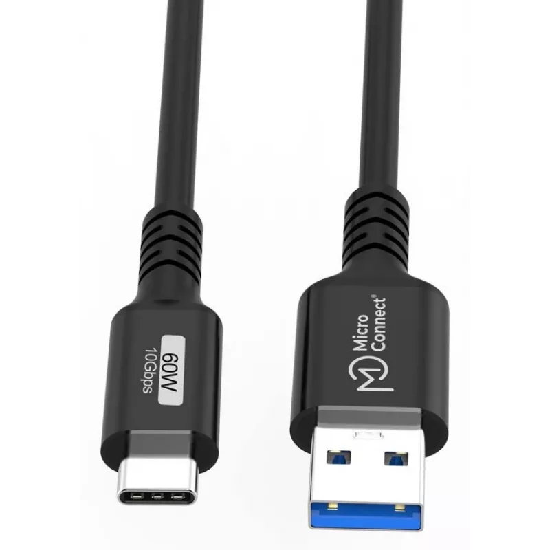 Microconnect USB3.2AC015 USB-kaapeli USB 3.2 Gen 2 (3.1 Gen 2) 0,15 m USB C USB A musta