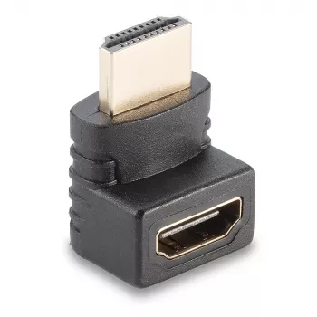 Lindy HDMI-naaras–HDMI-uros 90 asteen kulmasovitin ylöspäin