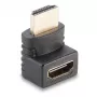 Lindy HDMI-naaras–HDMI-uros 90 asteen kulmasovitin ylöspäin