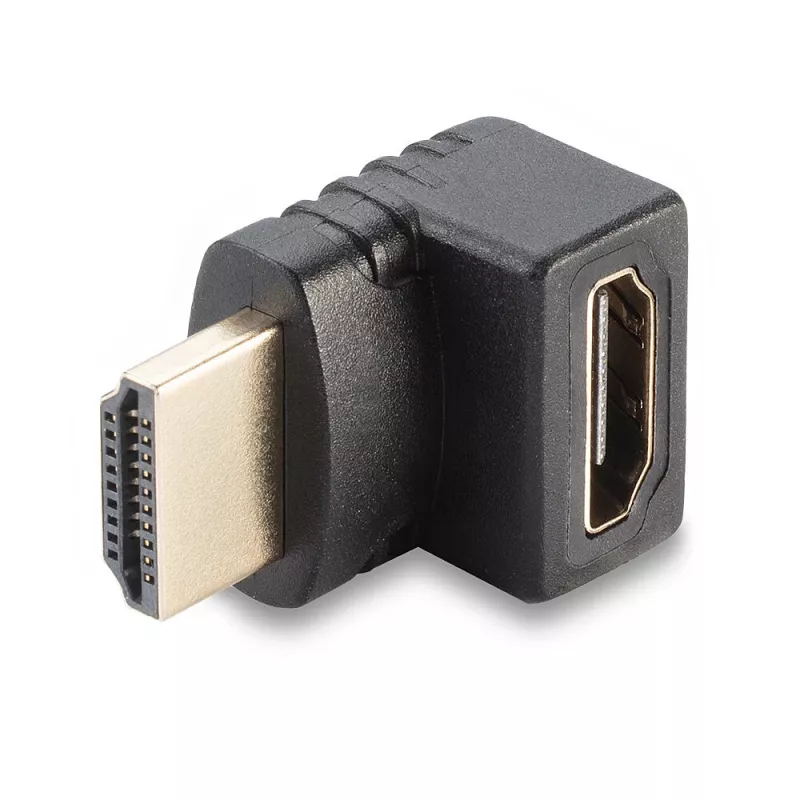 Lindy HDMI-naaras–HDMI-uros 90 asteen kulmasovitin ylöspäin