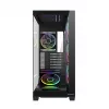 PC-Mid Tower -kotelo MODECOM VOLCANO STELLAR PLUS ARGB MIDI, 5 etutuuletinta, karkaistu lasi, USB-C