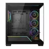 PC-Mid Tower -kotelo MODECOM VOLCANO STELLAR PLUS ARGB MIDI, 5 etutuuletinta, karkaistu lasi, USB-C