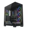 PC-Mid Tower -kotelo MODECOM VOLCANO STELLAR PLUS ARGB MIDI, 5 etutuuletinta, karkaistu lasi, USB-C