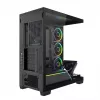 PC-Mid Tower -kotelo MODECOM VOLCANO STELLAR PLUS ARGB MIDI, 5 etutuuletinta, karkaistu lasi, USB-C