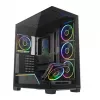 PC-Mid Tower -kotelo MODECOM VOLCANO STELLAR PLUS ARGB MIDI, 5 etutuuletinta, karkaistu lasi, USB-C