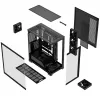 PC-Mid Tower -kotelo MODECOM VOLCANO STELLAR PLUS ARGB MIDI, 5 etutuuletinta, karkaistu lasi, USB-C