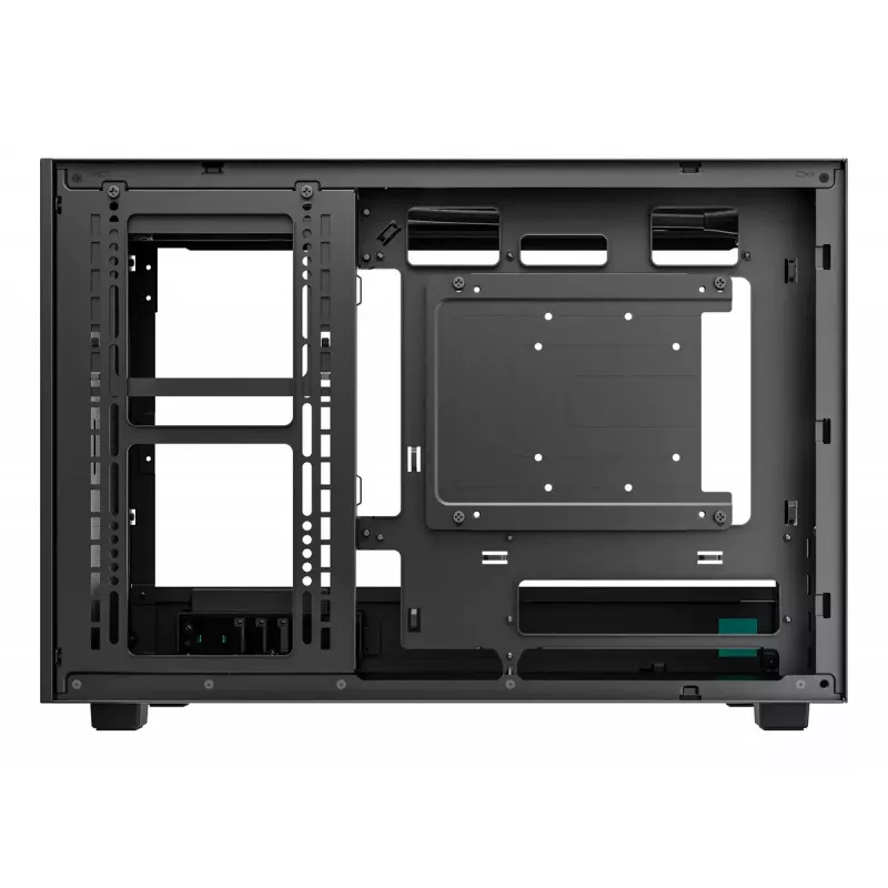 Tietokonekotelo DeepCool CH260 Micro Tower musta — Micro-ATX/Mini-ITX, karkaistu lasi, USB-C, näytönohjain enintään 413 mm