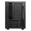 Tietokonekotelo DeepCool CH260 Micro Tower musta — Micro-ATX/Mini-ITX, karkaistu lasi, USB-C, näytönohjain enintään 413 mm