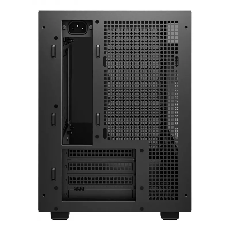 Tietokonekotelo DeepCool CH260 Micro Tower musta — Micro-ATX/Mini-ITX, karkaistu lasi, USB-C, näytönohjain enintään 413 mm