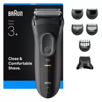 Braun 3000BT -akkutrimmeri 5 7 mm märkä & kuiva musta harmaa