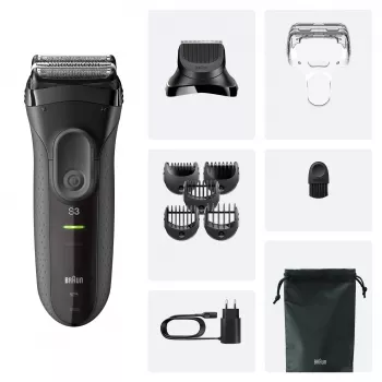Braun 3000BT -akkutrimmeri 5 7 mm märkä & kuiva musta harmaa