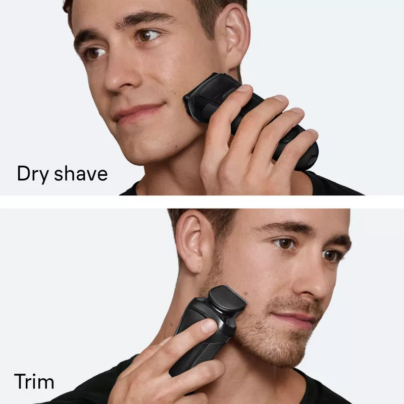 Braun 3000BT -akkutrimmeri 5 7 mm märkä & kuiva musta harmaa