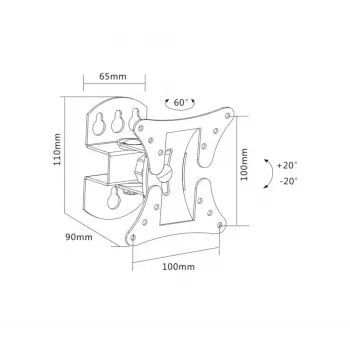 TV-seinäteline Sopar 23114 68,6 cm (27