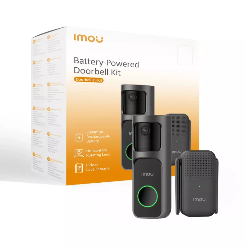 Imou Doorbell 2S Kit musta 3 MP langaton seinäasennus