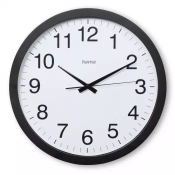 Hama Aruba kvartsikello pyöreä musta, valkoinen