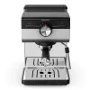 Espressokeitin KRUPS XP384E10 — puoliautomaattinen, 2 l vesisäiliö, 2 kuppia, musta/ruostumaton teräs