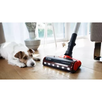 Bosch BCS711PET varsi-imuri/sähköharja akku kuiva pussiton 0,3 L musta, punainen 3 Ah