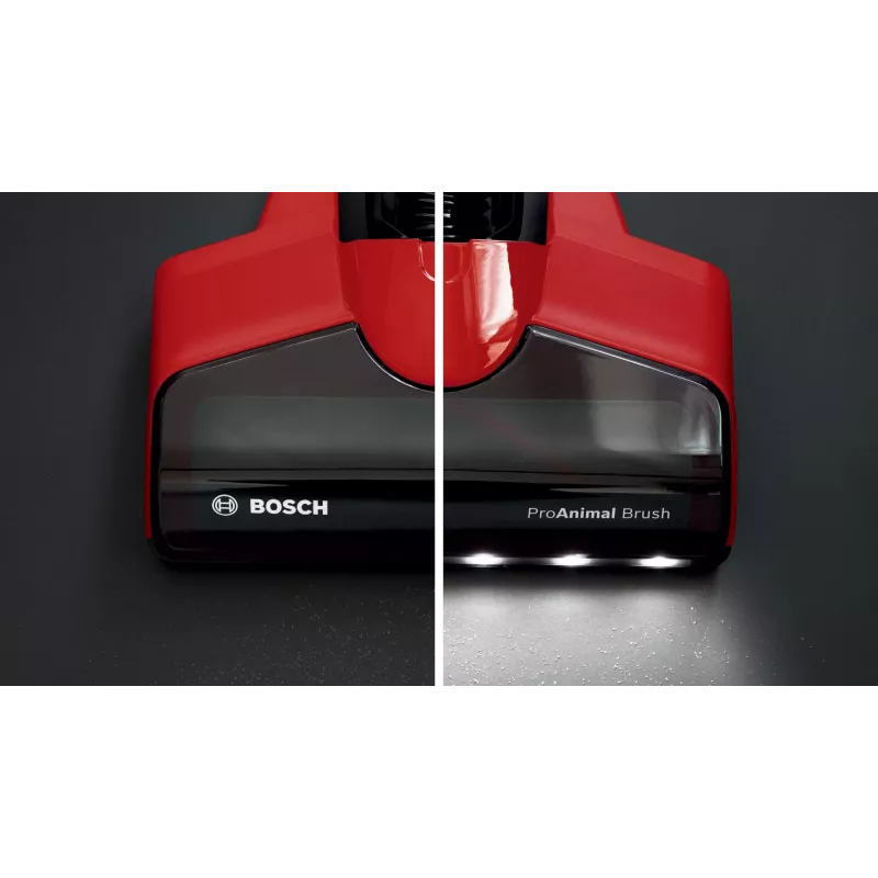 Bosch BCS711PET varsi-imuri/sähköharja akku kuiva pussiton 0,3 L musta, punainen 3 Ah
