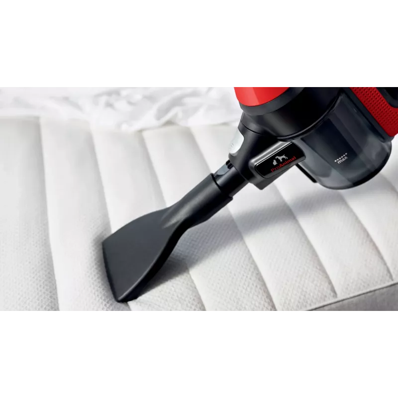 Bosch BCS711PET varsi-imuri/sähköharja akku kuiva pussiton 0,3 L musta, punainen 3 Ah