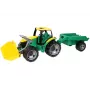 Traktori Lena GIGA TRUCKS ZL-02123 kauhalla ja perävaunulla