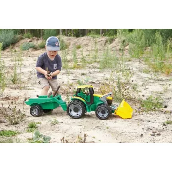 Traktori Lena GIGA TRUCKS ZL-02123 kauhalla ja perävaunulla