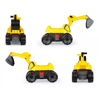 Ajettava kaivinkone Lena GIGA TRUCKS Excavator PRO 4 pyörää muovi teräs