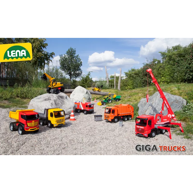 Ajettava kaivinkone Lena GIGA TRUCKS Excavator PRO 4 pyörää muovi teräs
