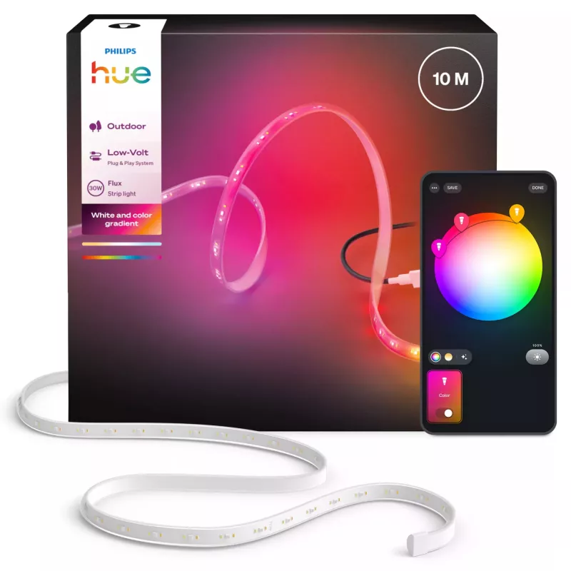 Philips Hue Flux Gradient älykäs LED-valonauha, 30W, Bluetooth ja Zigbee