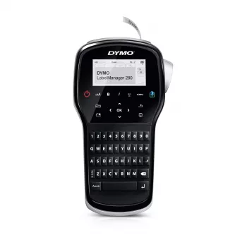 Tarratulostin Dymo LabelManager 280 QWERTY LCD-näytöllä, USB, Li-Ion, D1-nauha (max. 12 mm)