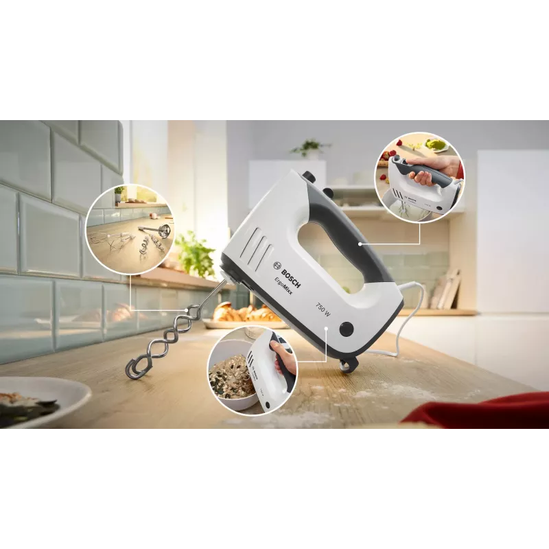 Bosch MFQ37490 käsivatkain 750 W harmaa, valkoinen