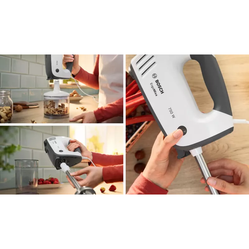 Bosch MFQ37490 käsivatkain 750 W harmaa, valkoinen