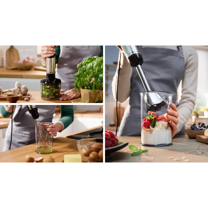 Bosch Serie 6 MSM6M621 sauvasekoitin 0,5 L 1000 W musta, ruostumaton teräs