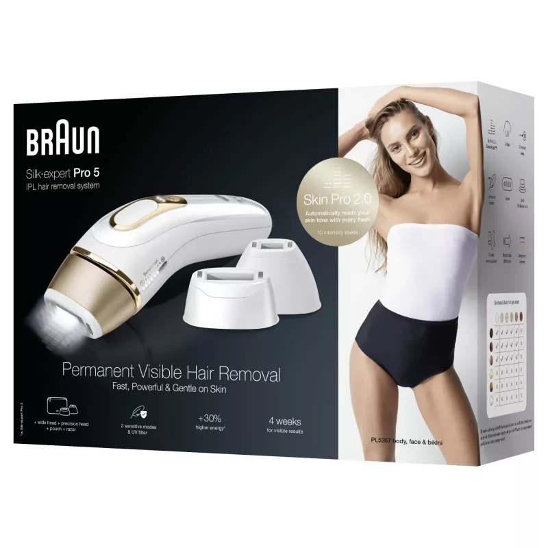 Braun Silk-expert Pro Silk·expert Pro 5 PL5267 voimakas pulssivalo (IPL) kulta, valkoinen
