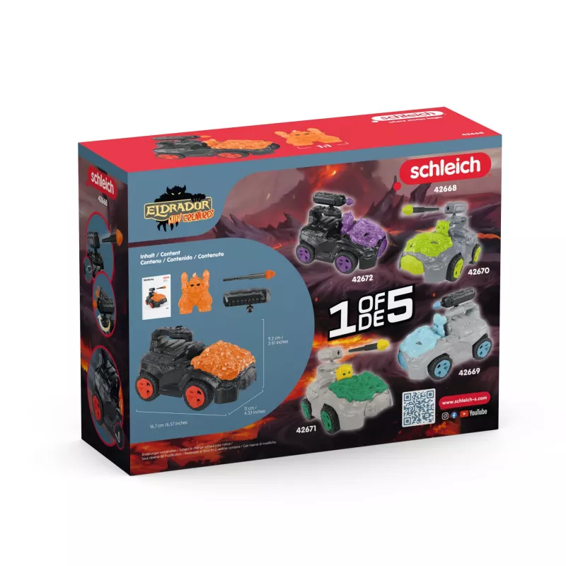 Ajoneuvo Schleich ELDRADOR CREATURES Lava CrashMobile Mini Creature 7-12 vuotta