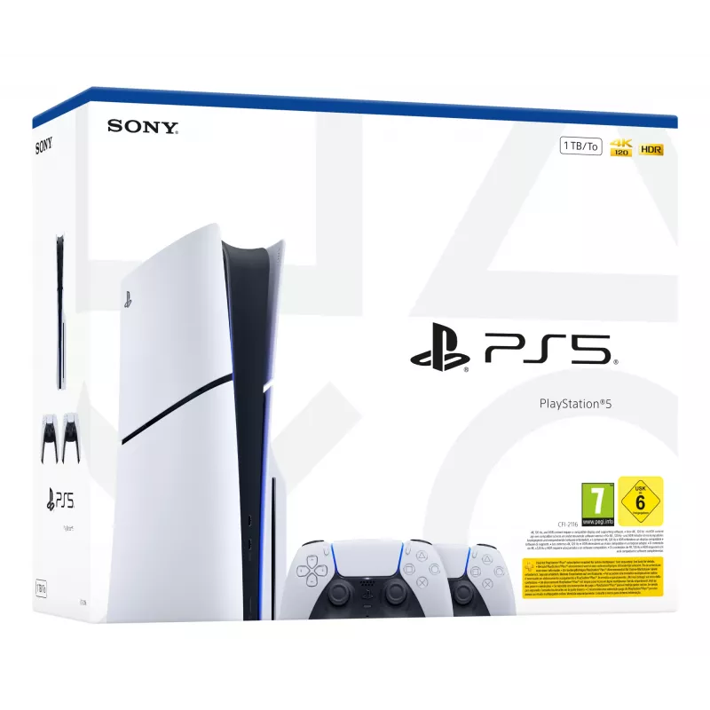 Sony 1000050116 pelikonsoli 1 TB Wi-Fi musta, valkoinen
