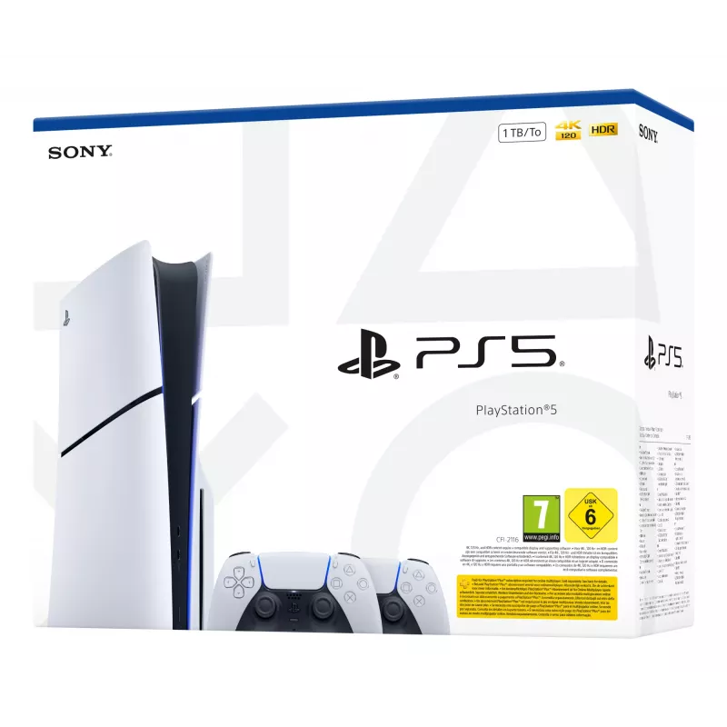 Sony 1000050116 pelikonsoli 1 TB Wi-Fi musta, valkoinen