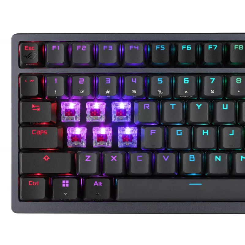 Langaton mekaaninen näppäimistö ASUS ROG Azoth musta — malli 90MP0316-BKUA01, RGB-taustavalo