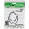 InLine USB 2in1 Y-latauskaapeli, 1x USB-A-uros 2x USB-C-urokseen, musta 0,5 m