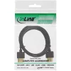 InLine High Speed HDMI -kaapeli Ethernetillä, AM/AM, superohut, musta/kulta, 0,5 m