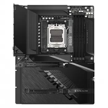Emolevy GIGABYTE B850 AORUS STEALTH — ATX, Socket AM5, AMD B850, DDR5 jopa 8200 MHz (OC), 14+2+2 VRM, 2xPCIe5.0, 2xPCIe4.0 M.2, Wi‑Fi 7, 5GbE