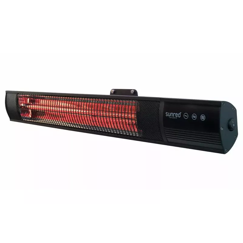 Infrapunalämmitin SUNRED RD-DARK-20, 2000 W, seinäasennettava, IP55, musta