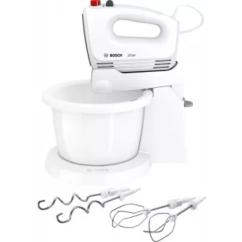 Bosch MFQ2600G käsivatkain jalustalla ja kulholla 375 W valkoinen