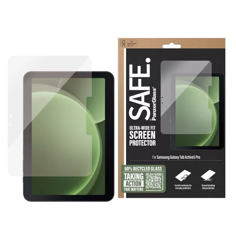 PanzerGlass SAFE. by ® näytönsuojus Samsung Galaxy Tab Active5 Pro | Ultra-Wide Fit