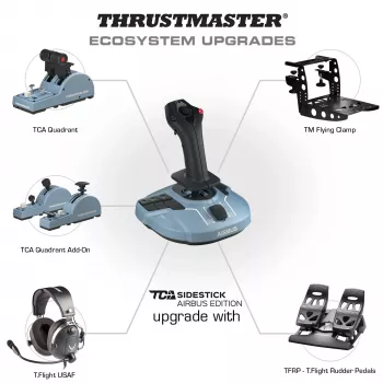 Thrustmaster TCA Quadrant Airbus Edition musta, sininen Flight Sim PC