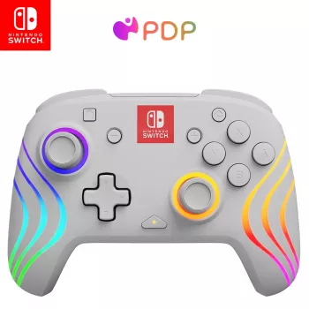 PDP Afterglow Wave White USB-peliohjain analoginen / digitaalinen Nintendo Switch, Nintendo Switch Lite, Nintendo Switch OLED