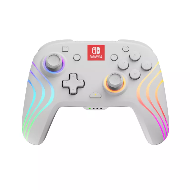 PDP Afterglow Wave White USB-peliohjain analoginen / digitaalinen Nintendo Switch, Nintendo Switch Lite, Nintendo Switch OLED