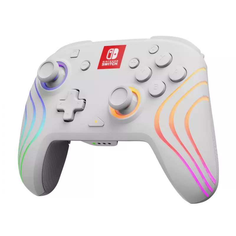 PDP Afterglow Wave White USB-peliohjain analoginen / digitaalinen Nintendo Switch, Nintendo Switch Lite, Nintendo Switch OLED