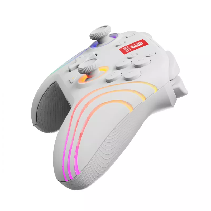 PDP Afterglow Wave White USB-peliohjain analoginen / digitaalinen Nintendo Switch, Nintendo Switch Lite, Nintendo Switch OLED